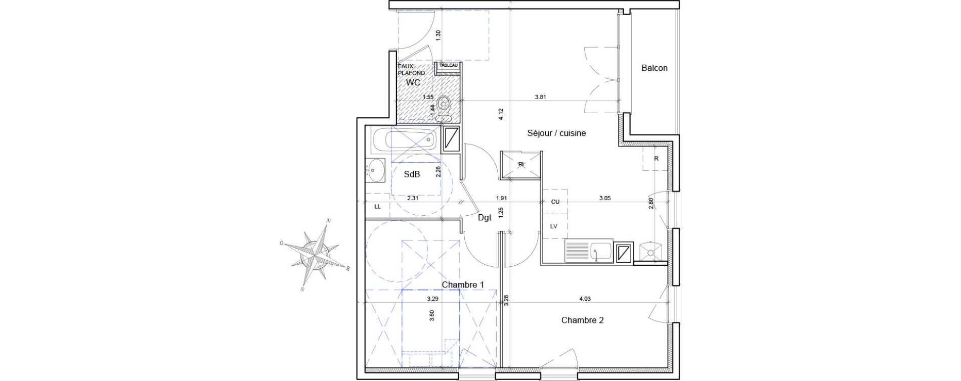 Appartement T3 de 56,42 m2 &agrave; Athis-Mons Centre