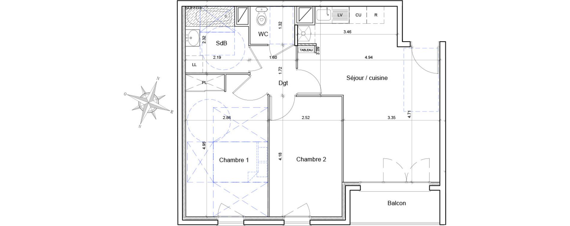 Appartement T3 de 56,67 m2 &agrave; Athis-Mons Centre
