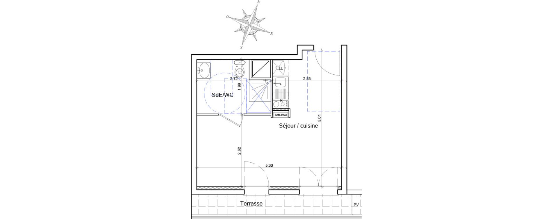 Appartement T1 de 24,39 m2 &agrave; Athis-Mons Centre