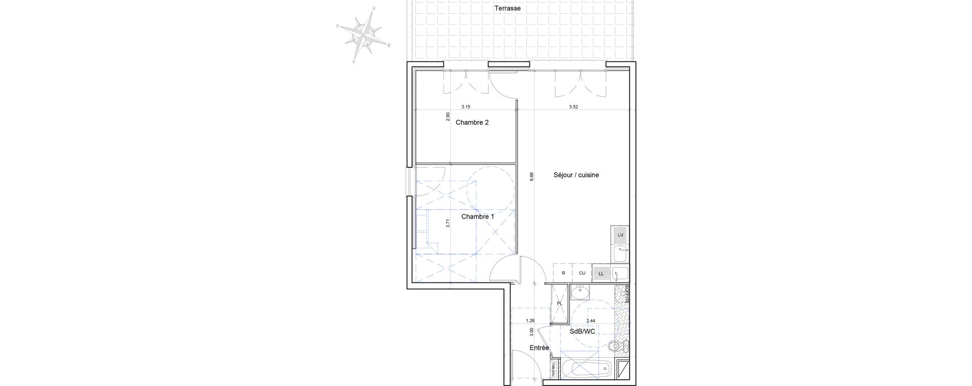 Appartement T3 de 55,16 m2 &agrave; Athis-Mons Centre