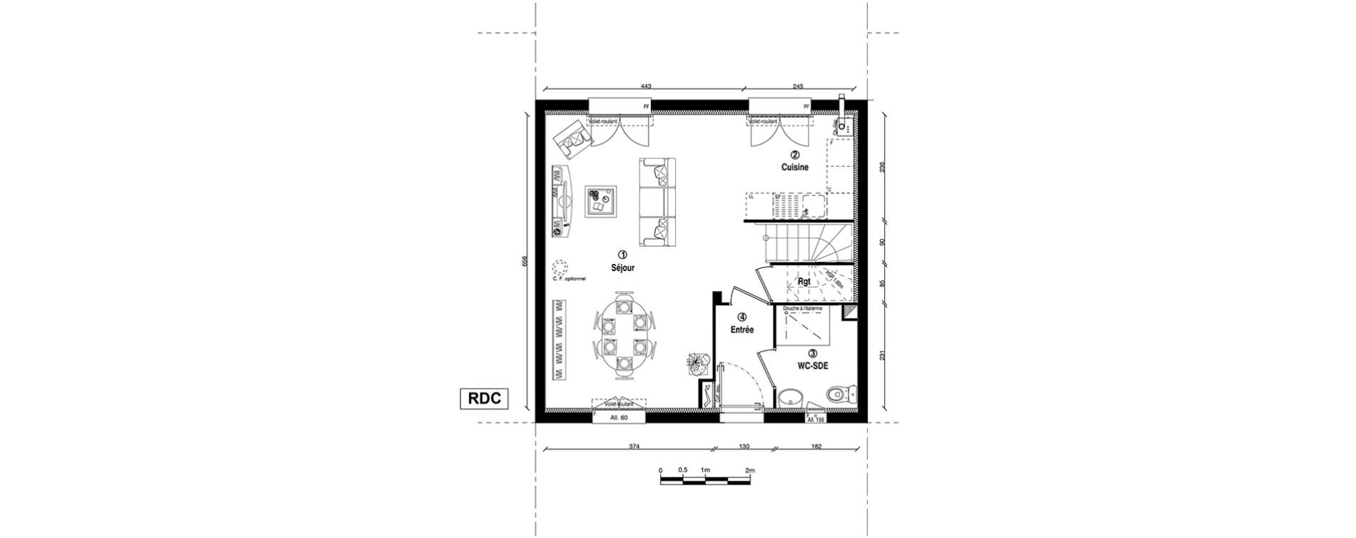 Maison T4 de 83,60 m2 &agrave; Ballainvilliers Centre