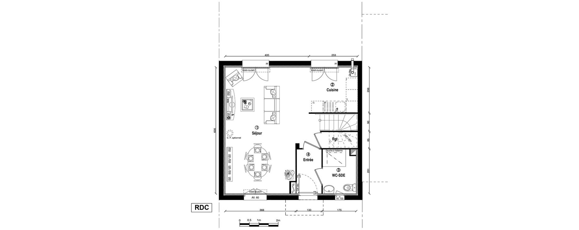Maison T4 de 82,80 m2 &agrave; Ballainvilliers Centre