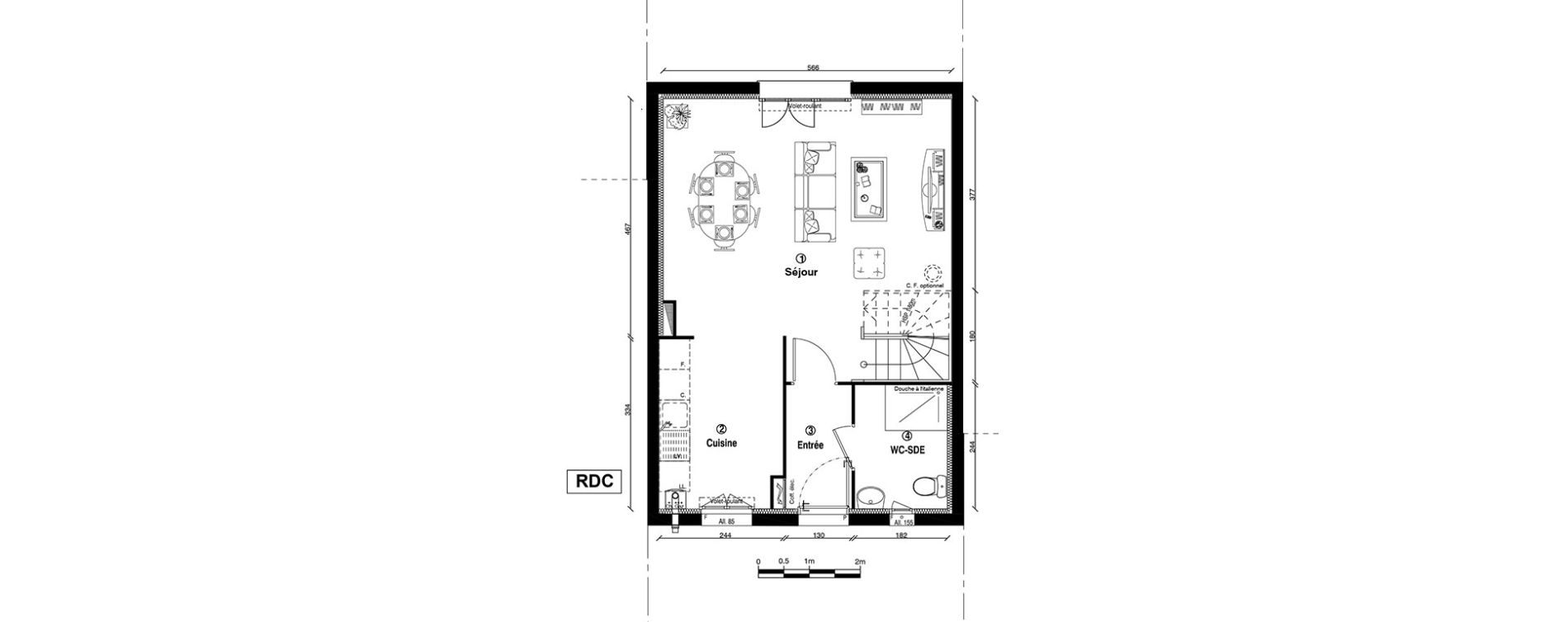 Maison T4 de 83,70 m2 &agrave; Ballainvilliers Centre