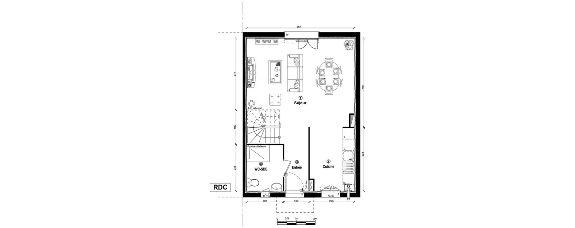 Maison T4 de 83,90 m2 &agrave; Ballainvilliers Centre