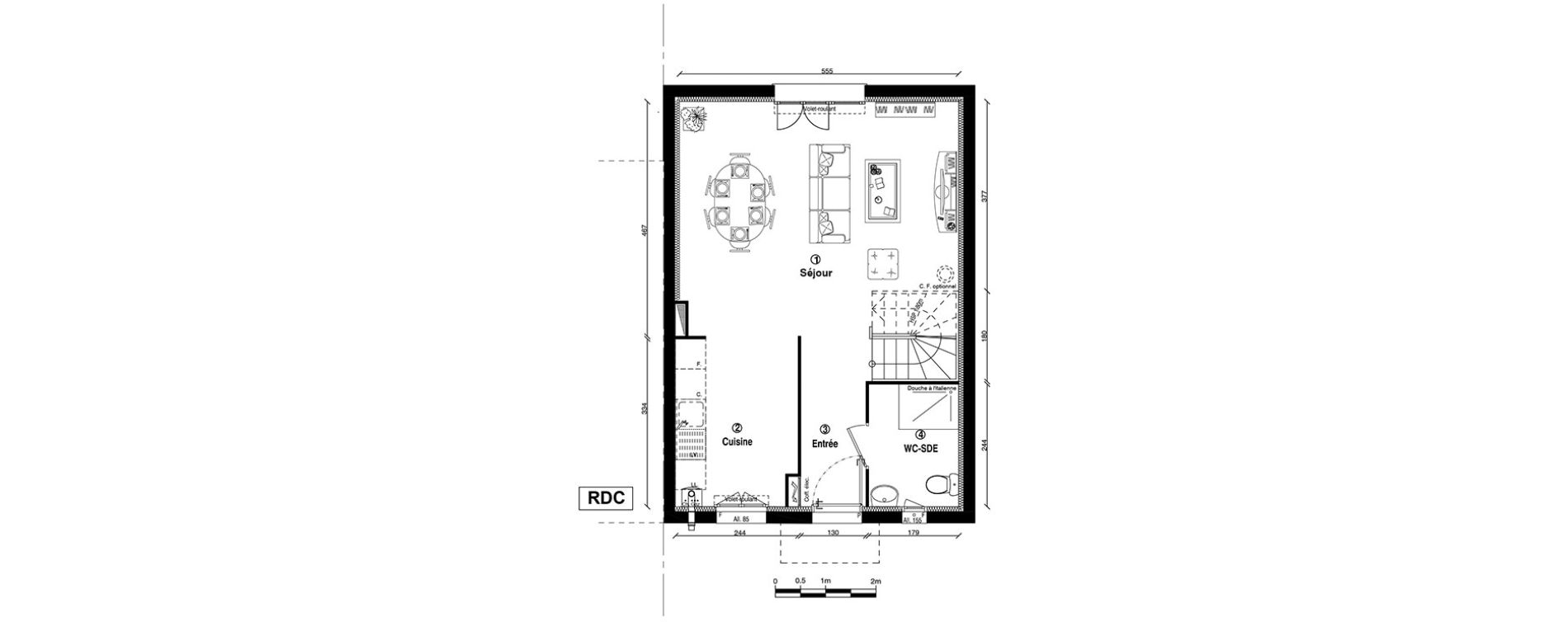 Maison T4 de 82,80 m2 &agrave; Ballainvilliers Centre