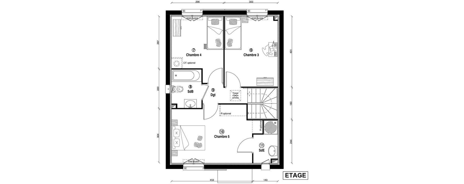 Maison T5 de 93,10 m2 &agrave; Ballainvilliers Centre