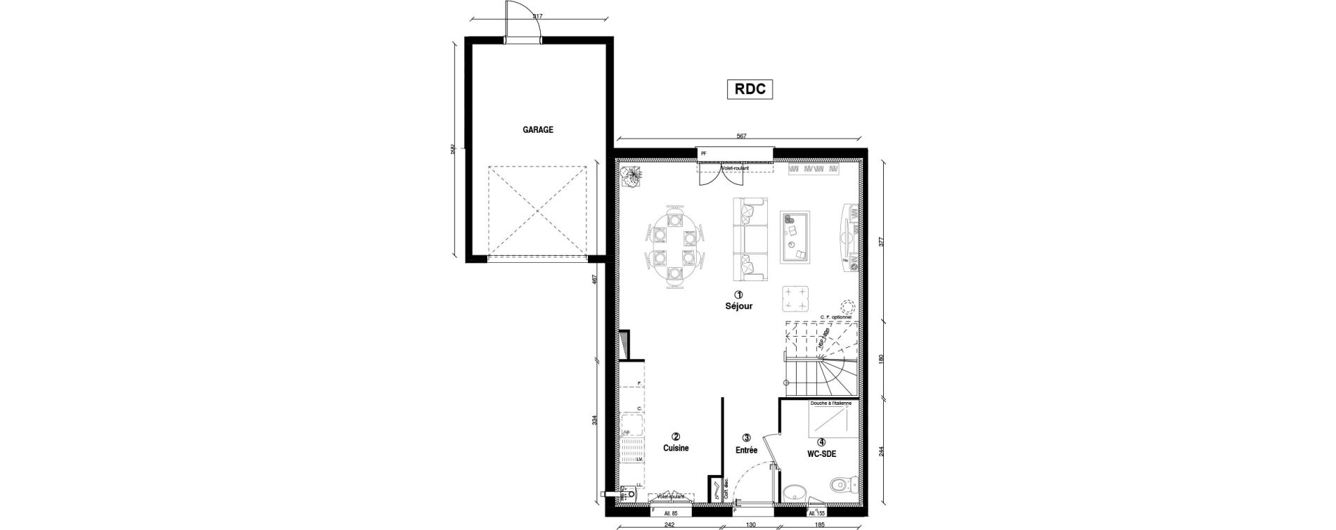 Maison T4 de 84,00 m2 &agrave; Ballainvilliers Centre