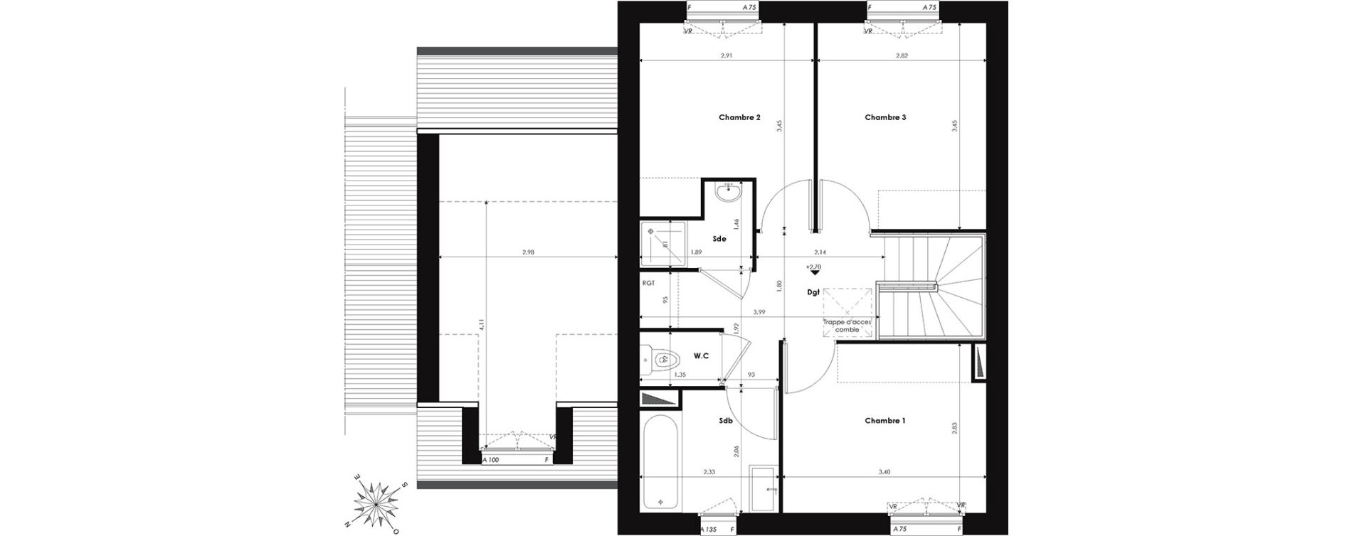 Maison T4 de 85,73 m2 &agrave; Ballancourt-Sur-Essonne Centre