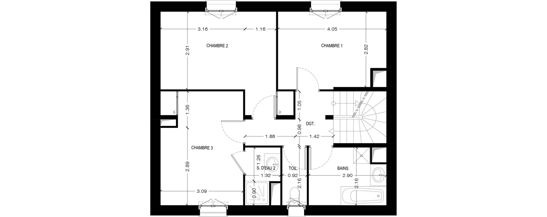 Maison T5 de 137,27 m2 &agrave; Bi&egrave;vres Centre