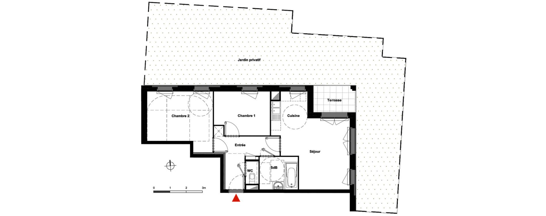 Appartement T3 de 56,15 m2 &agrave; Bondoufle Centre