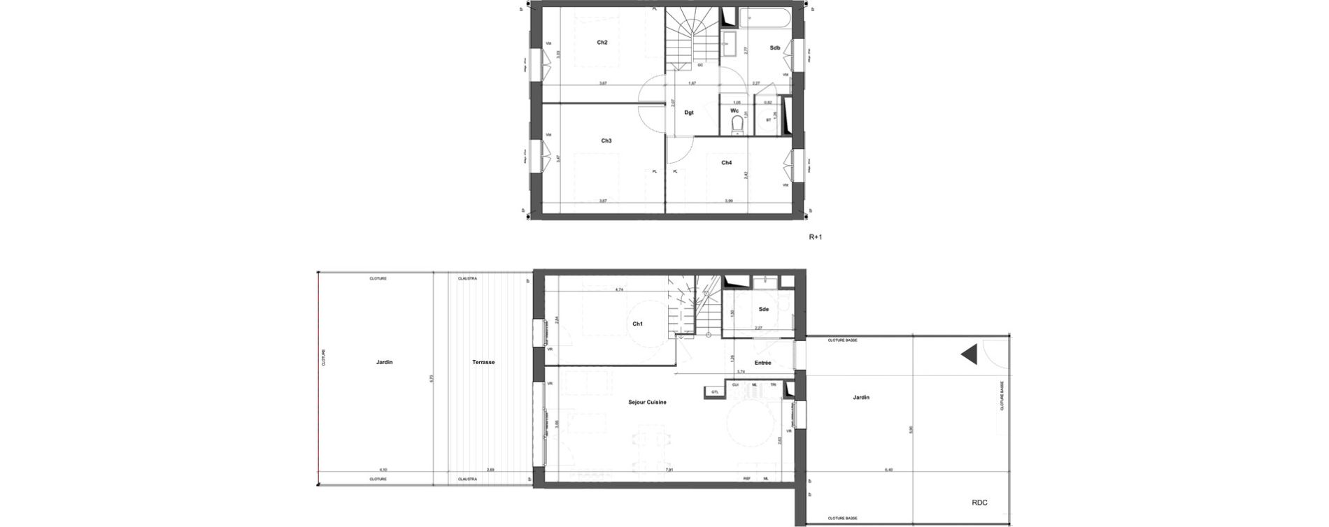 Maison T5 de 94,27 m2 &agrave; Br&eacute;tigny-Sur-Orge Carouge joncs marins