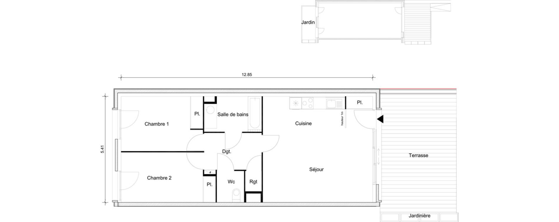 Appartement T3 de 67,37 m2 &agrave; Br&eacute;tigny-Sur-Orge Clause bois-badeau