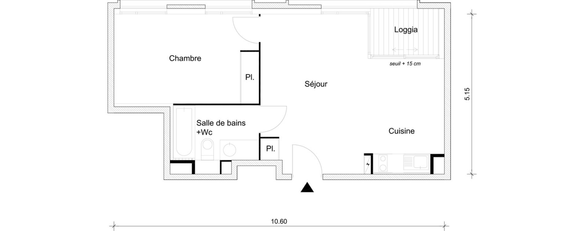 Appartement T2 de 45,03 m2 &agrave; Br&eacute;tigny-Sur-Orge Clause bois-badeau
