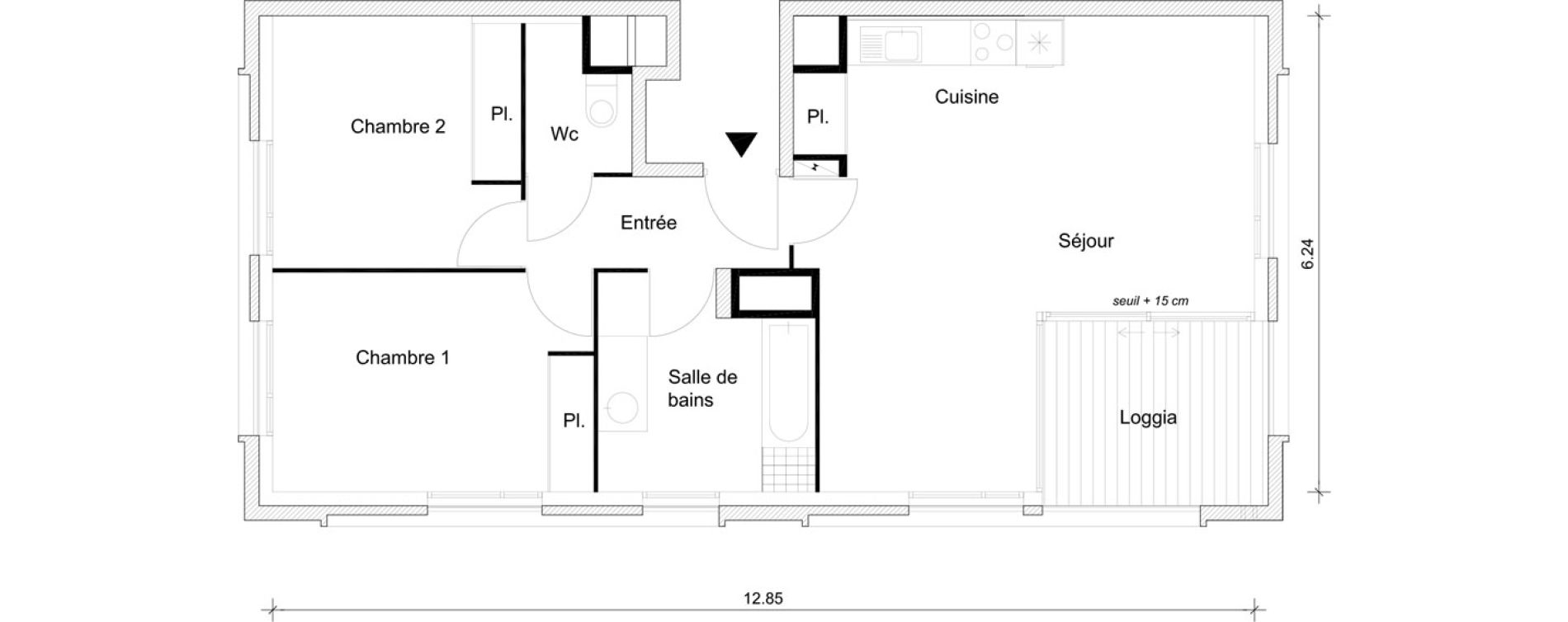 Appartement T3 de 65,86 m2 &agrave; Br&eacute;tigny-Sur-Orge Clause bois-badeau