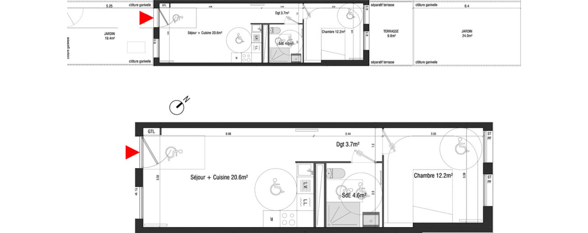 Appartement T2 de 41,10 m2 à Brétigny-Sur-Orge Clause-bois badeau