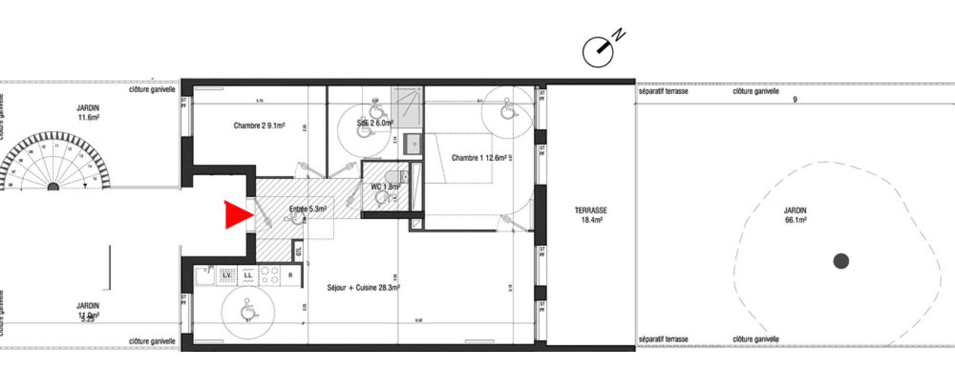 Appartement T3 de 63,10 m2 &agrave; Br&eacute;tigny-Sur-Orge Clause-bois badeau