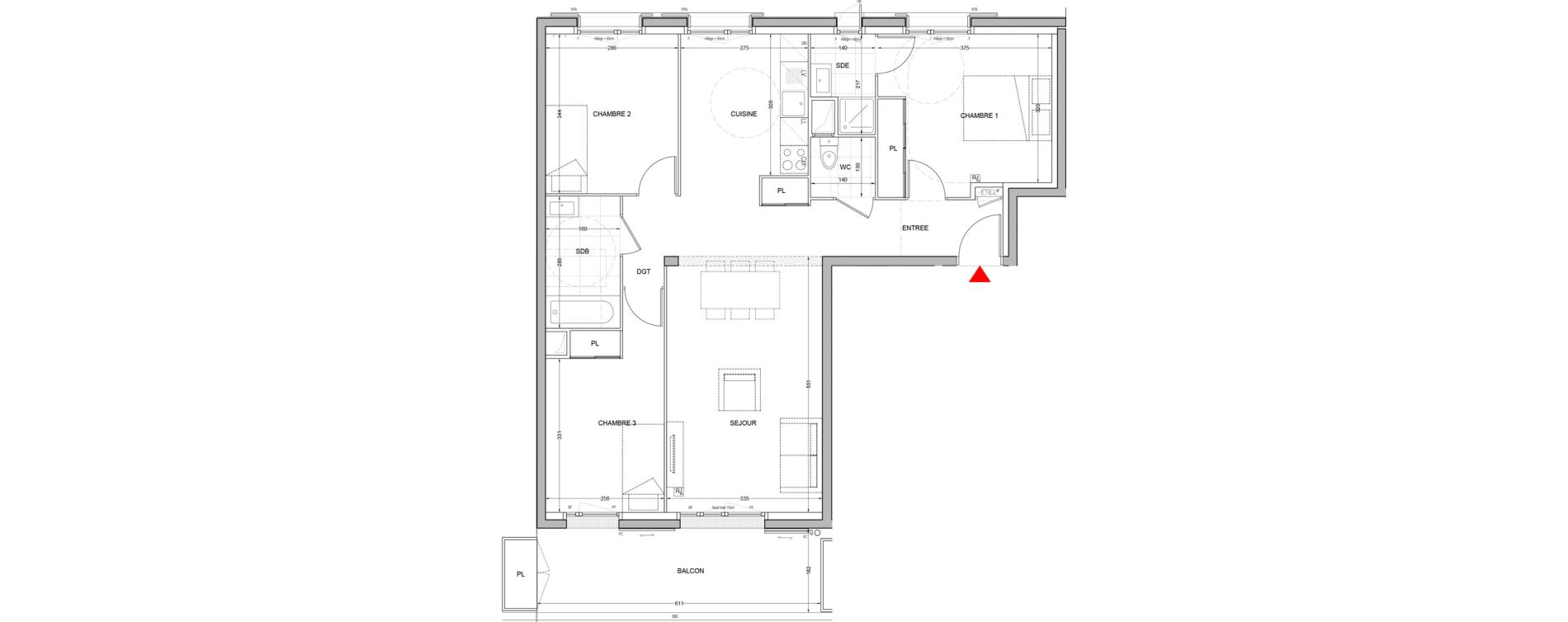 Appartement T4 de 80,71 m2 &agrave; Br&eacute;tigny-Sur-Orge Carouge joncs marins