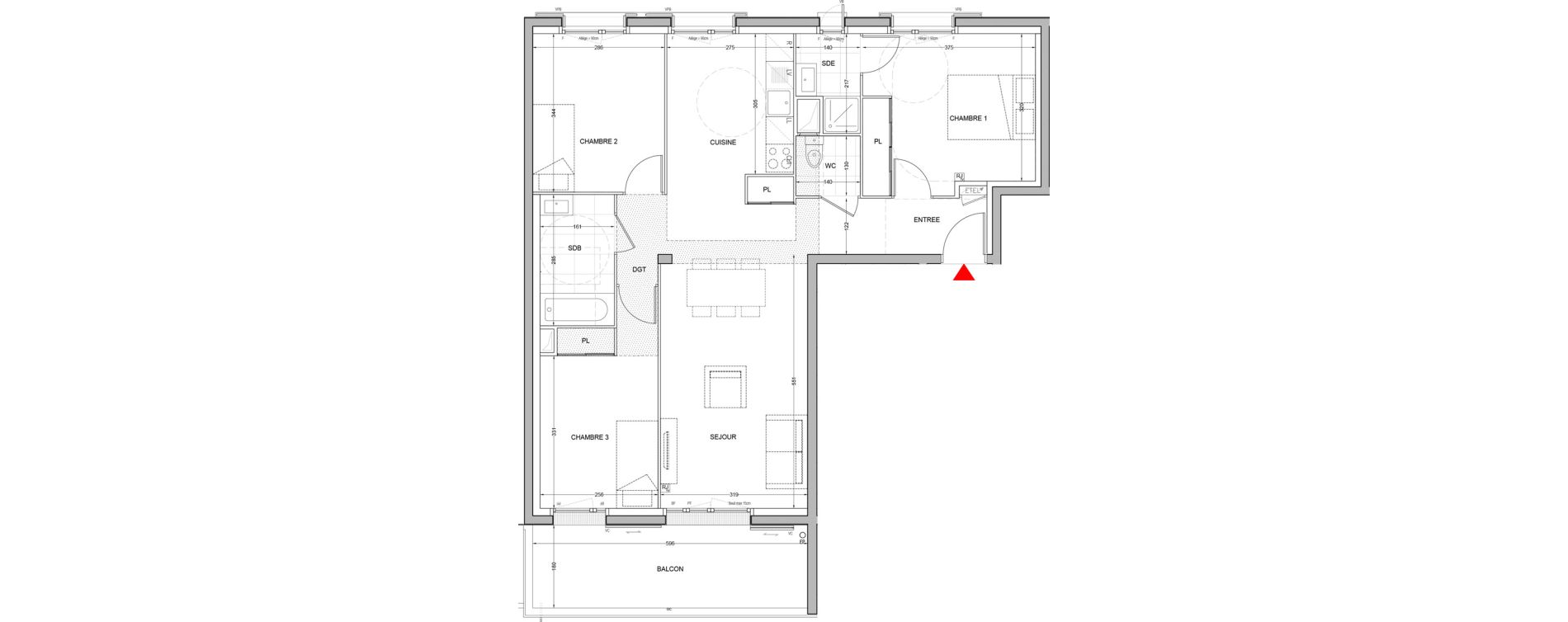 Appartement T4 de 79,71 m2 &agrave; Br&eacute;tigny-Sur-Orge Carouge joncs marins