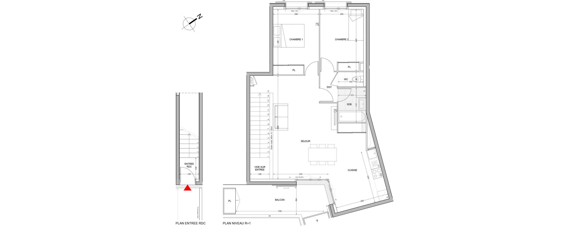 Appartement T3 de 66,09 m2 &agrave; Br&eacute;tigny-Sur-Orge Carouge joncs marins