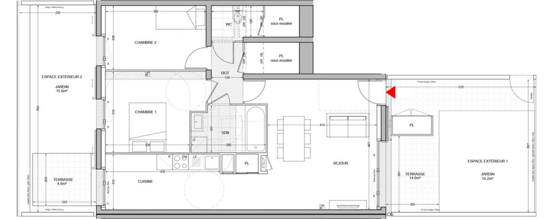 Appartement T3 de 65,60 m2 &agrave; Br&eacute;tigny-Sur-Orge Carouge joncs marins