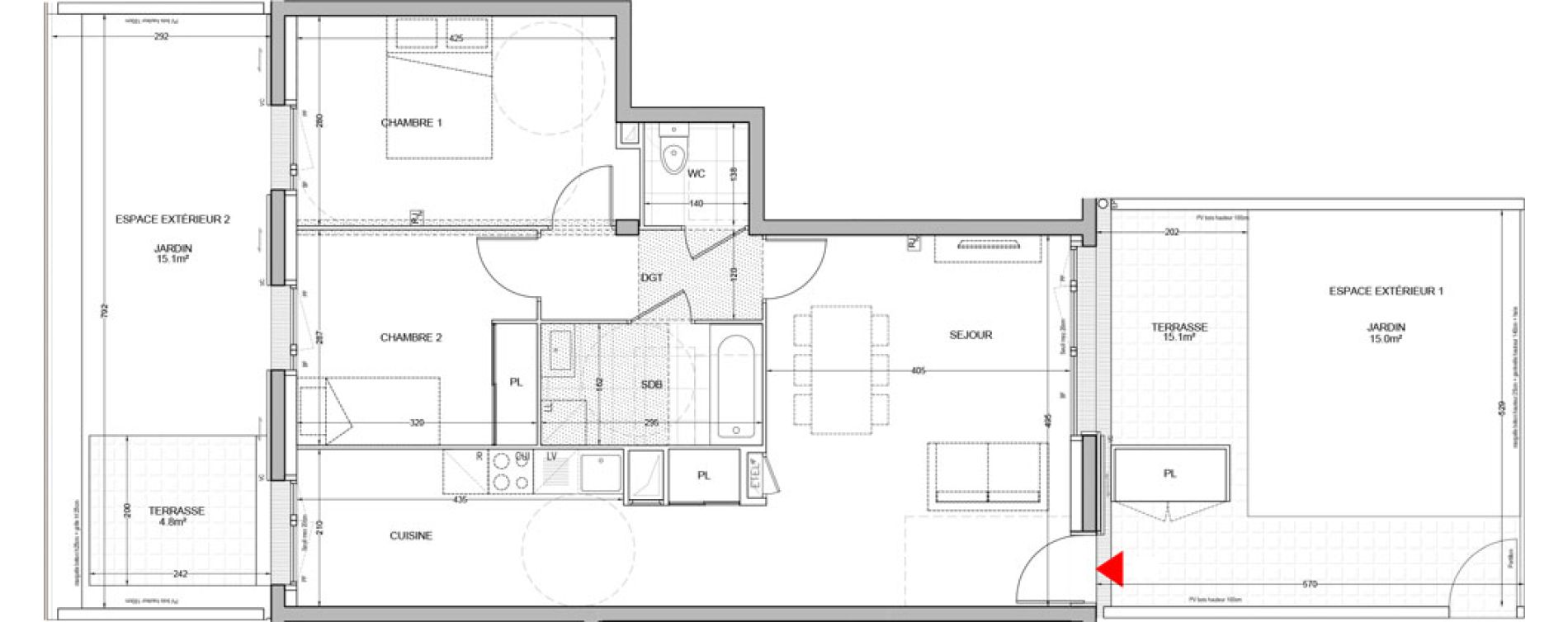 Appartement T3 de 64,05 m2 &agrave; Br&eacute;tigny-Sur-Orge Carouge joncs marins