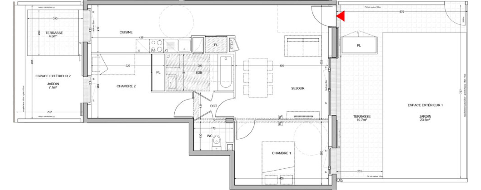 Appartement T3 de 63,39 m2 &agrave; Br&eacute;tigny-Sur-Orge Carouge joncs marins