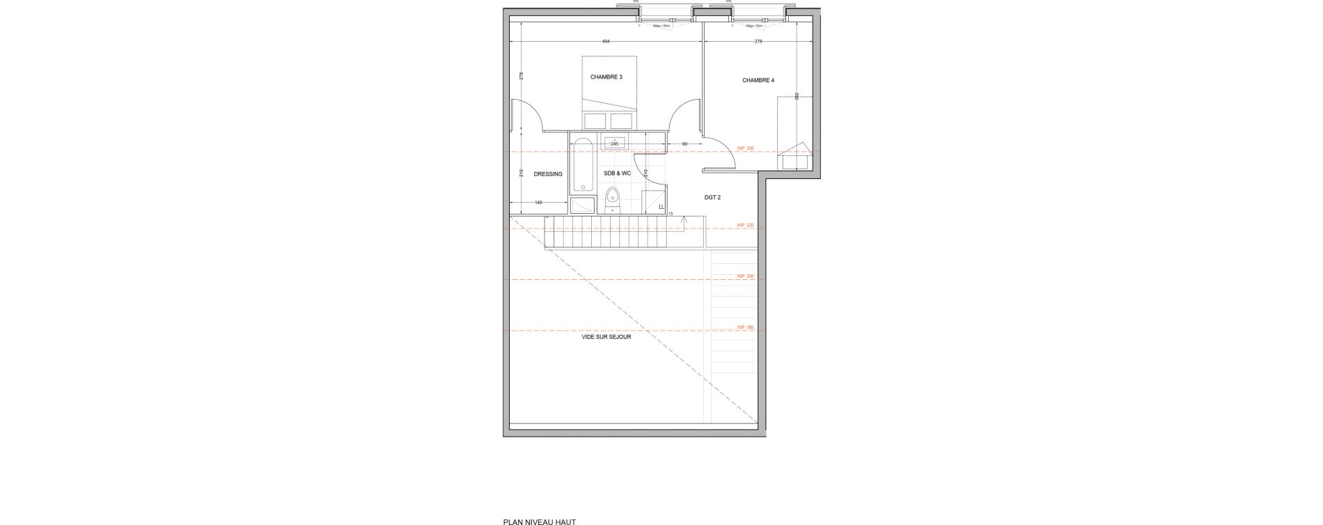 Duplex T5 de 97,47 m2 &agrave; Br&eacute;tigny-Sur-Orge Carouge joncs marins