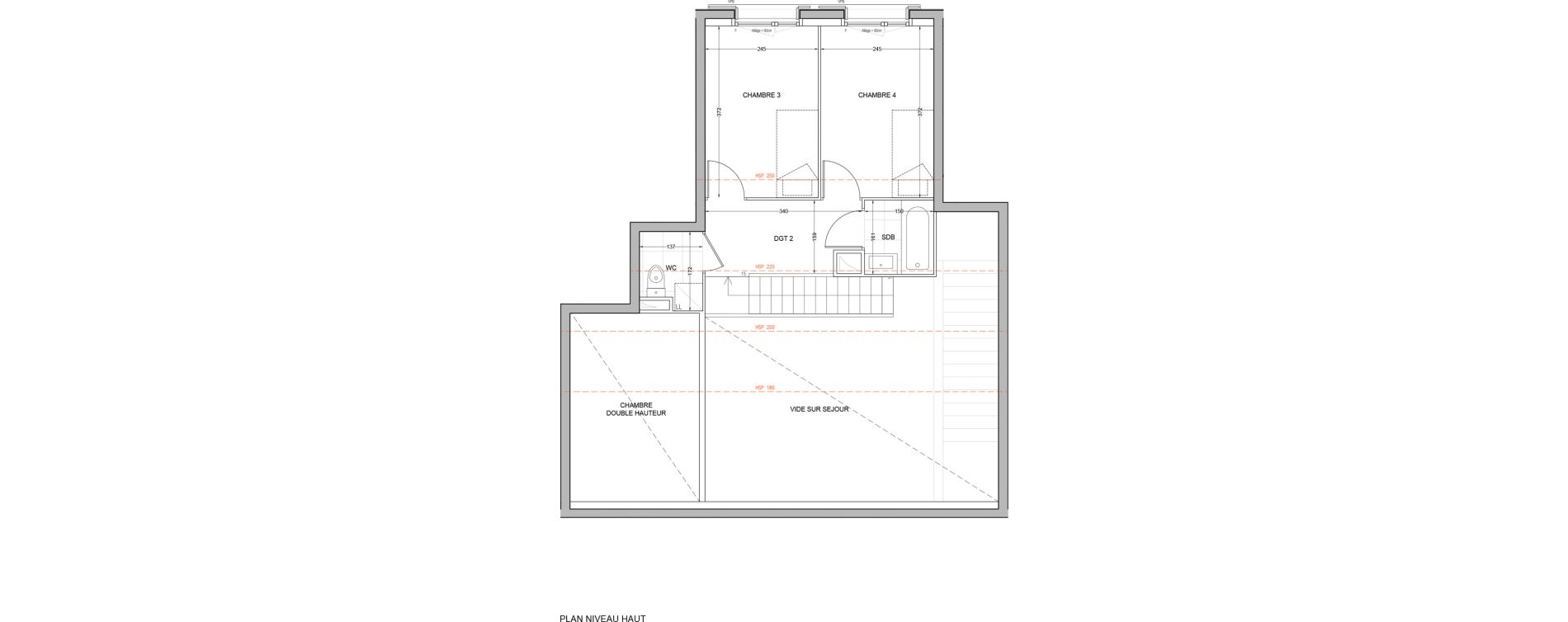 Duplex T5 de 91,15 m2 &agrave; Br&eacute;tigny-Sur-Orge Carouge joncs marins