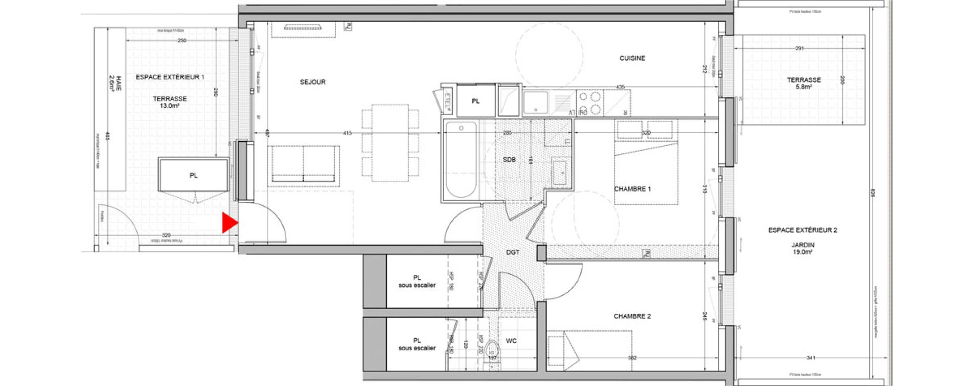 Appartement T3 de 65,58 m2 &agrave; Br&eacute;tigny-Sur-Orge Carouge joncs marins