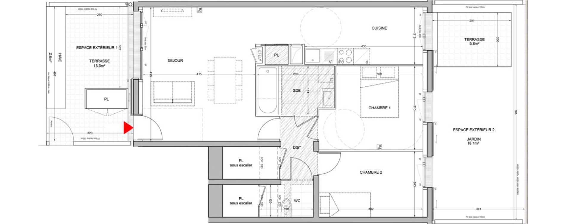 Appartement T3 de 65,36 m2 &agrave; Br&eacute;tigny-Sur-Orge Carouge joncs marins