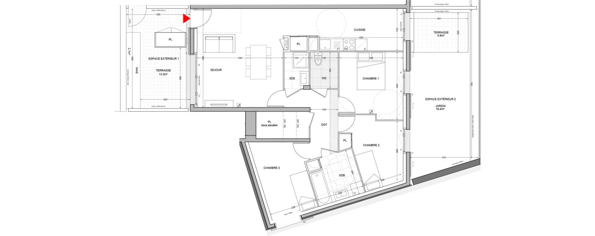 Appartement T4 de 79,71 m2 &agrave; Br&eacute;tigny-Sur-Orge Carouge joncs marins