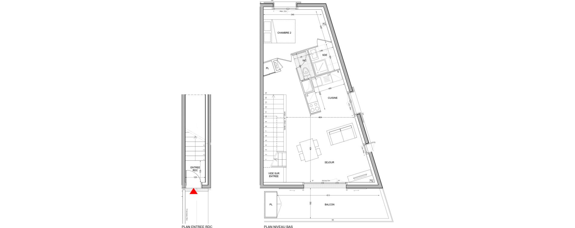 Duplex T4 de 77,54 m2 &agrave; Br&eacute;tigny-Sur-Orge Carouge joncs marins