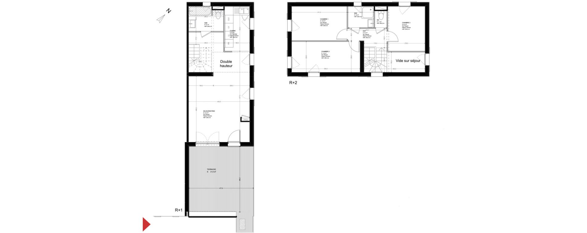 Duplex T4 de 80,70 m2 à Brétigny-Sur-Orge Clause-bois badeau