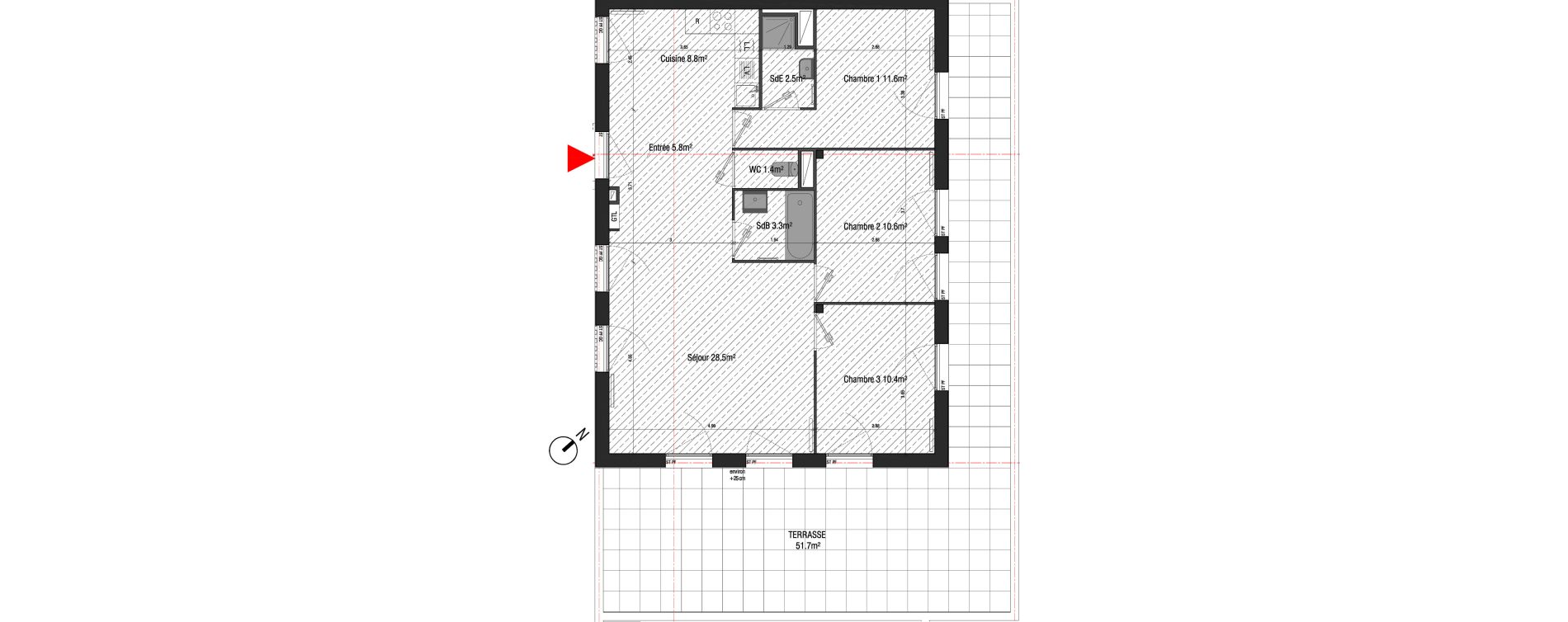 Appartement T4 de 82,90 m2 à Brétigny-Sur-Orge Clause-bois badeau