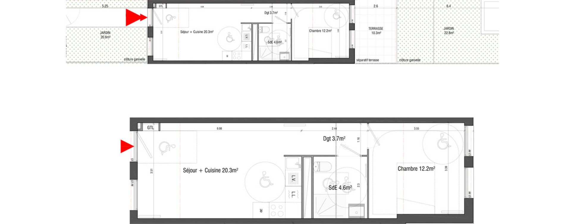 Appartement T2 de 41,00 m2 &agrave; Br&eacute;tigny-Sur-Orge Clause bois-badeau