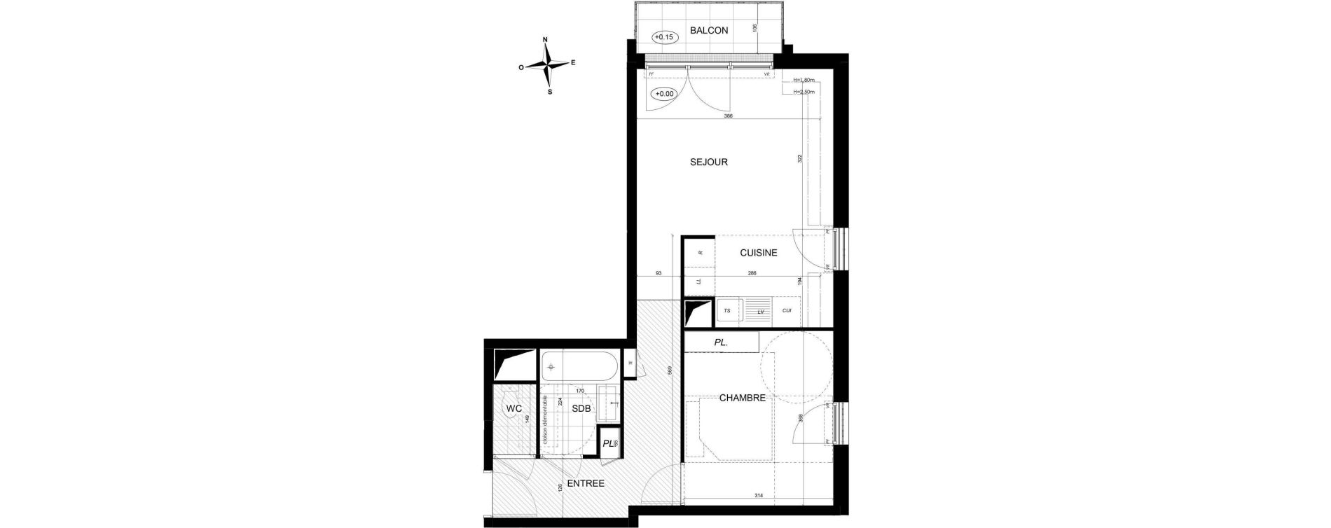 Appartement T2 de 44,85 m2 &agrave; Brunoy Les bords de l'yerres