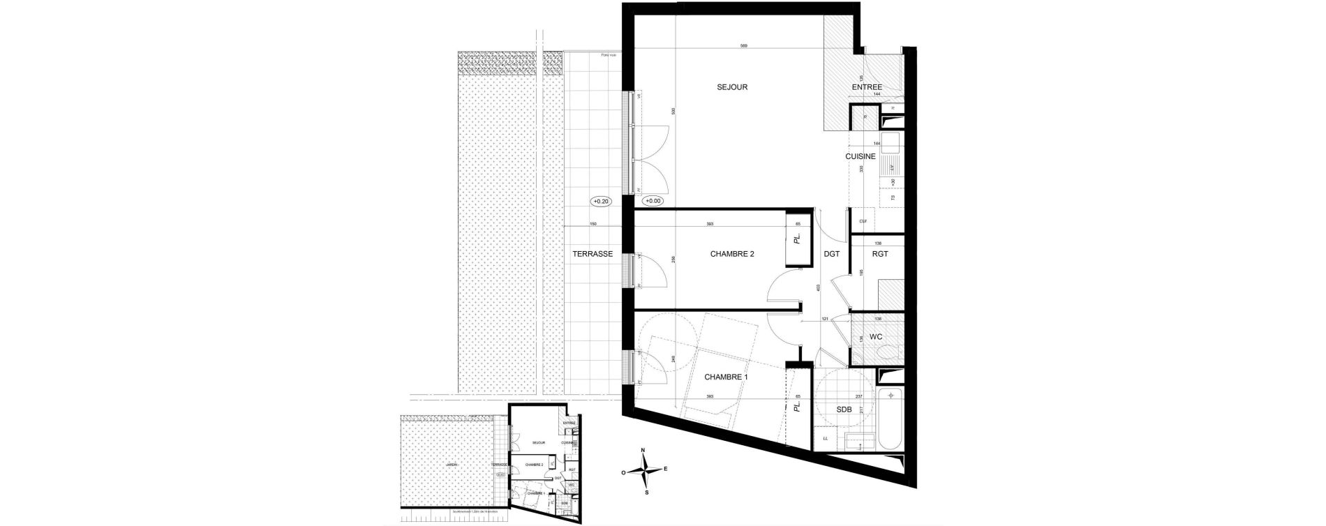 Appartement T3 de 72,60 m2 &agrave; Brunoy Les bords de l'yerres