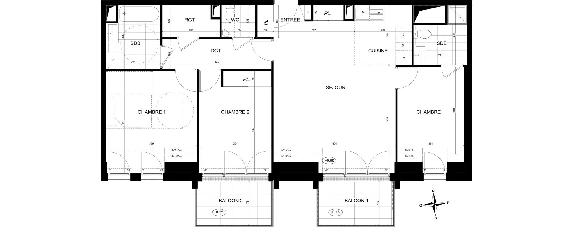Appartement T4 de 91,31 m2 &agrave; Brunoy Les bords de l'yerres