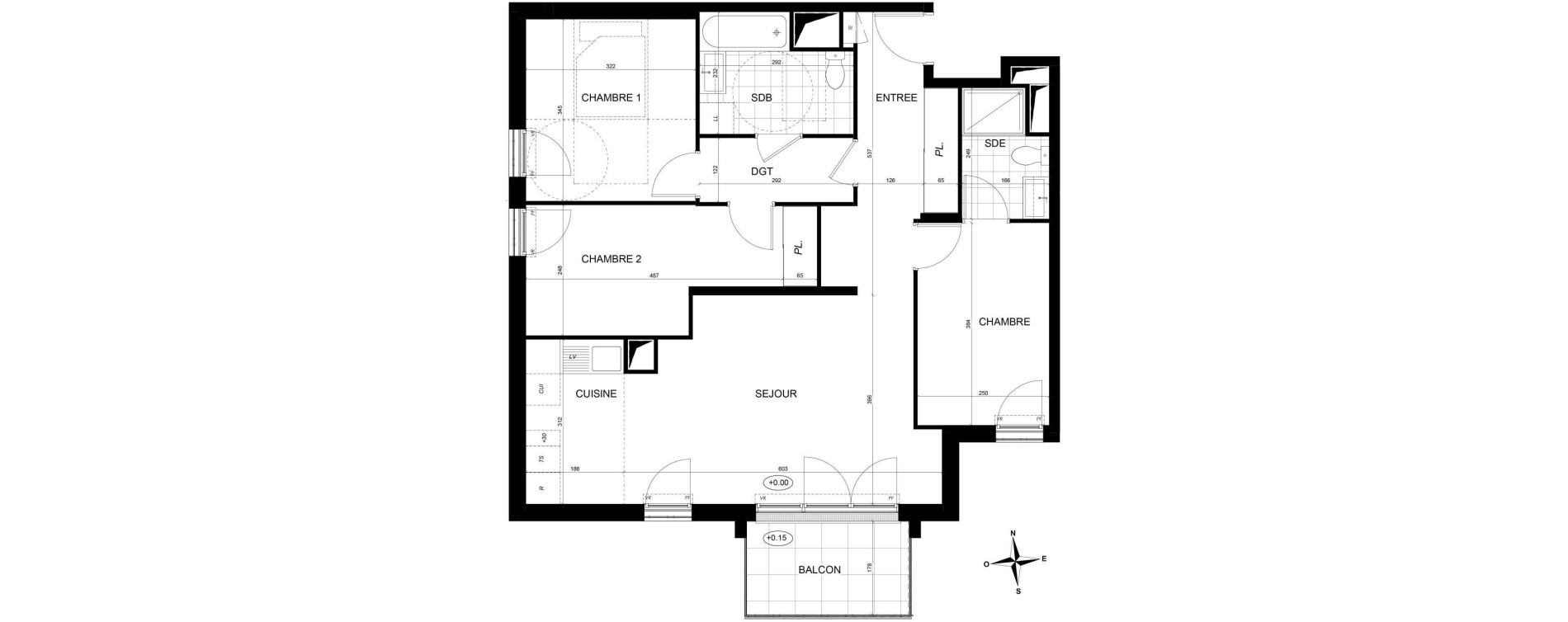 Appartement T4 de 81,15 m2 &agrave; Brunoy Les bords de l'yerres