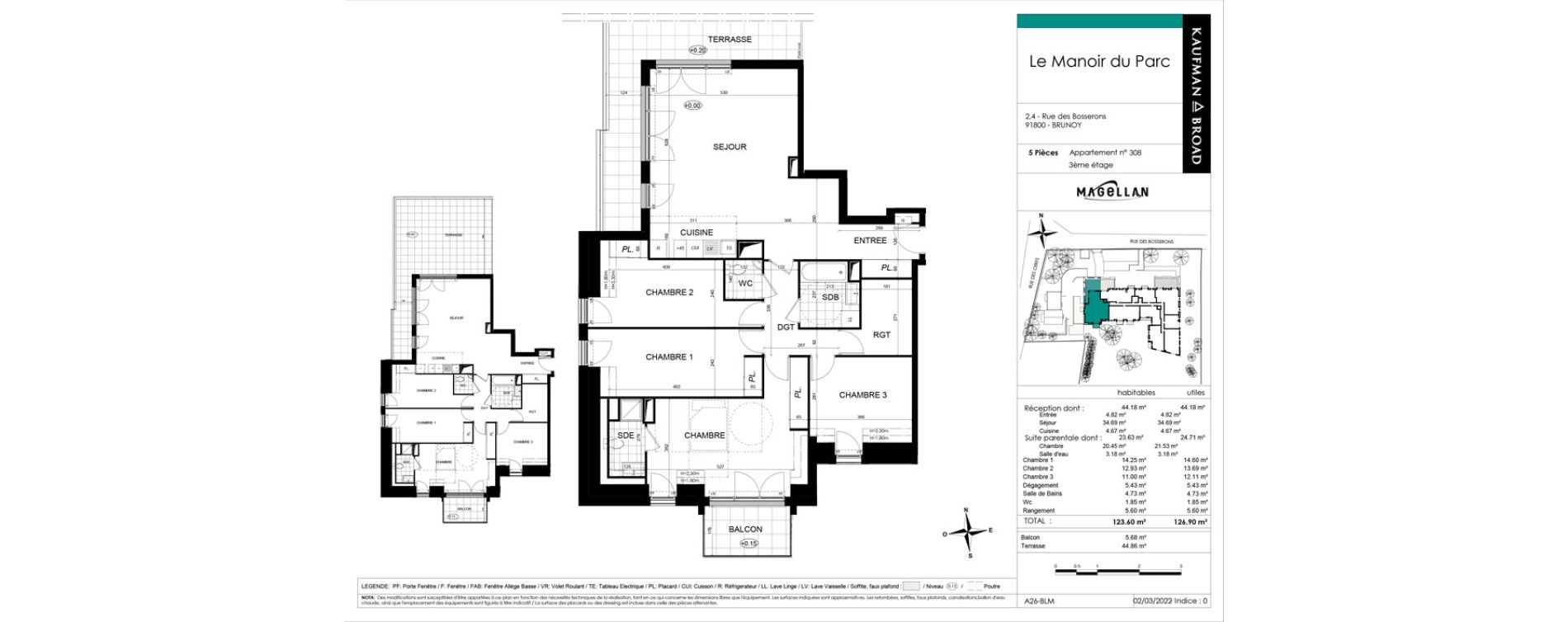 Appartement T5 de 123,60 m2 &agrave; Brunoy Les bords de l'yerres