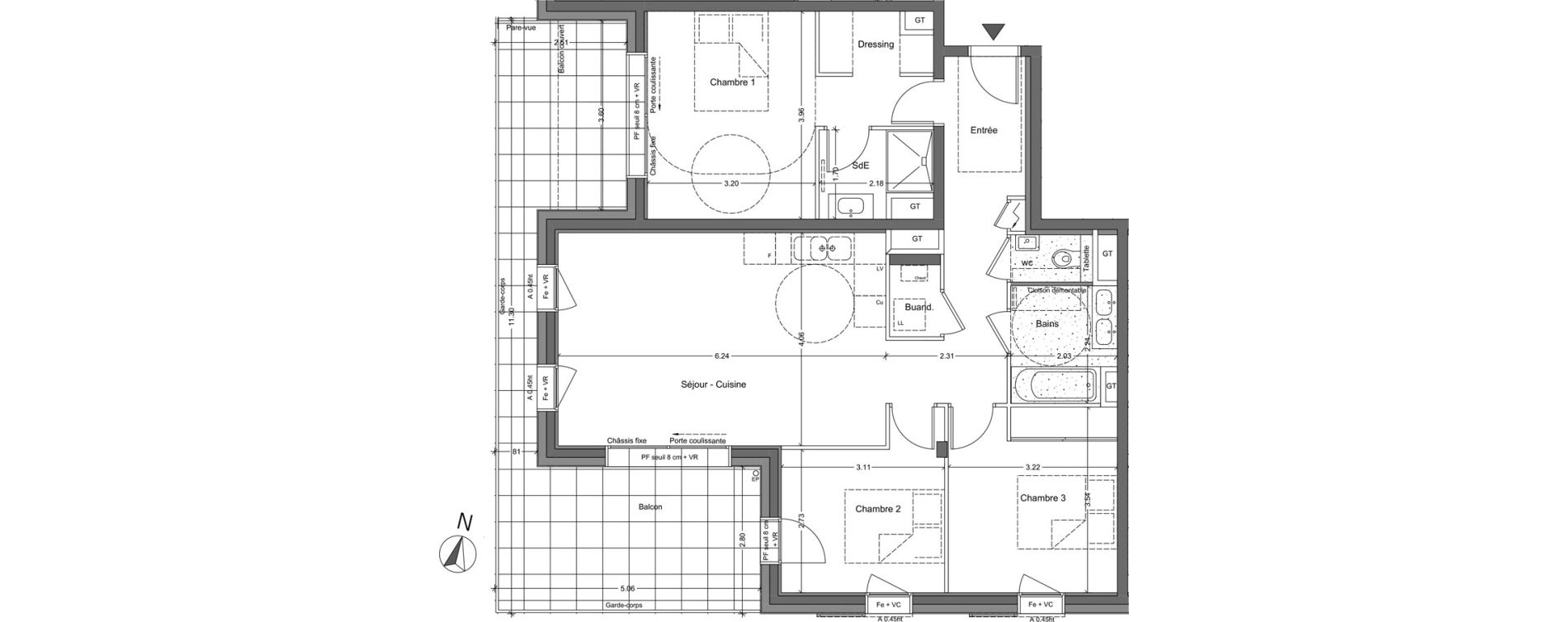 Appartement T4 de 82,04 m2 &agrave; Bruy&egrave;res-Le-Ch&acirc;tel La croix de l'orme