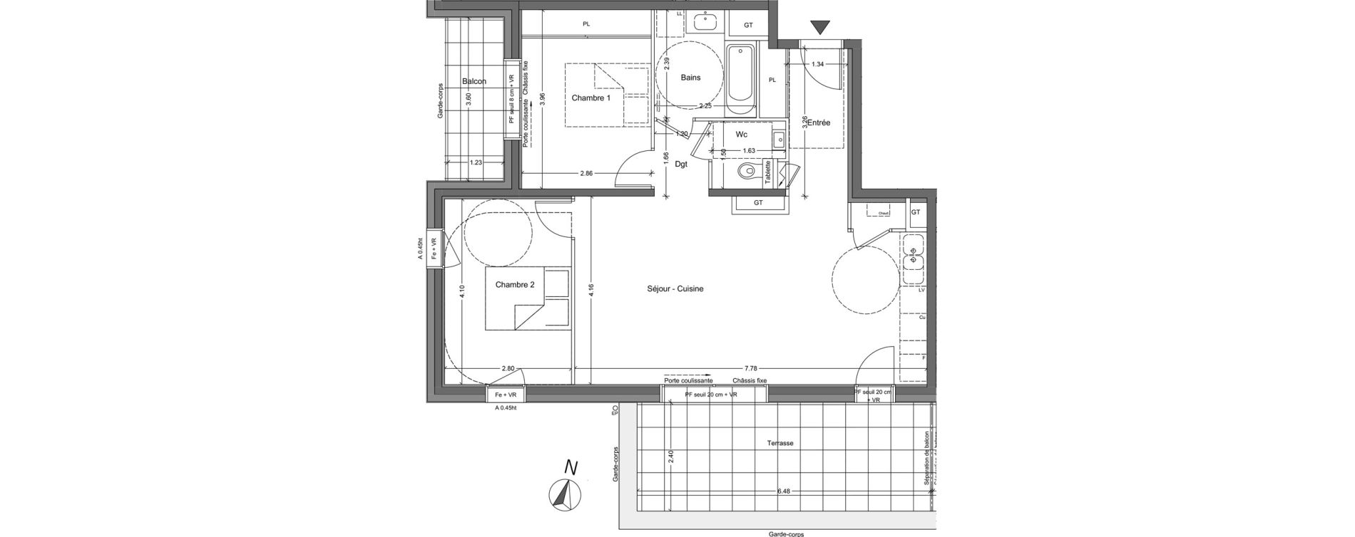 Appartement T3 de 67,94 m2 &agrave; Bruy&egrave;res-Le-Ch&acirc;tel La croix de l'orme