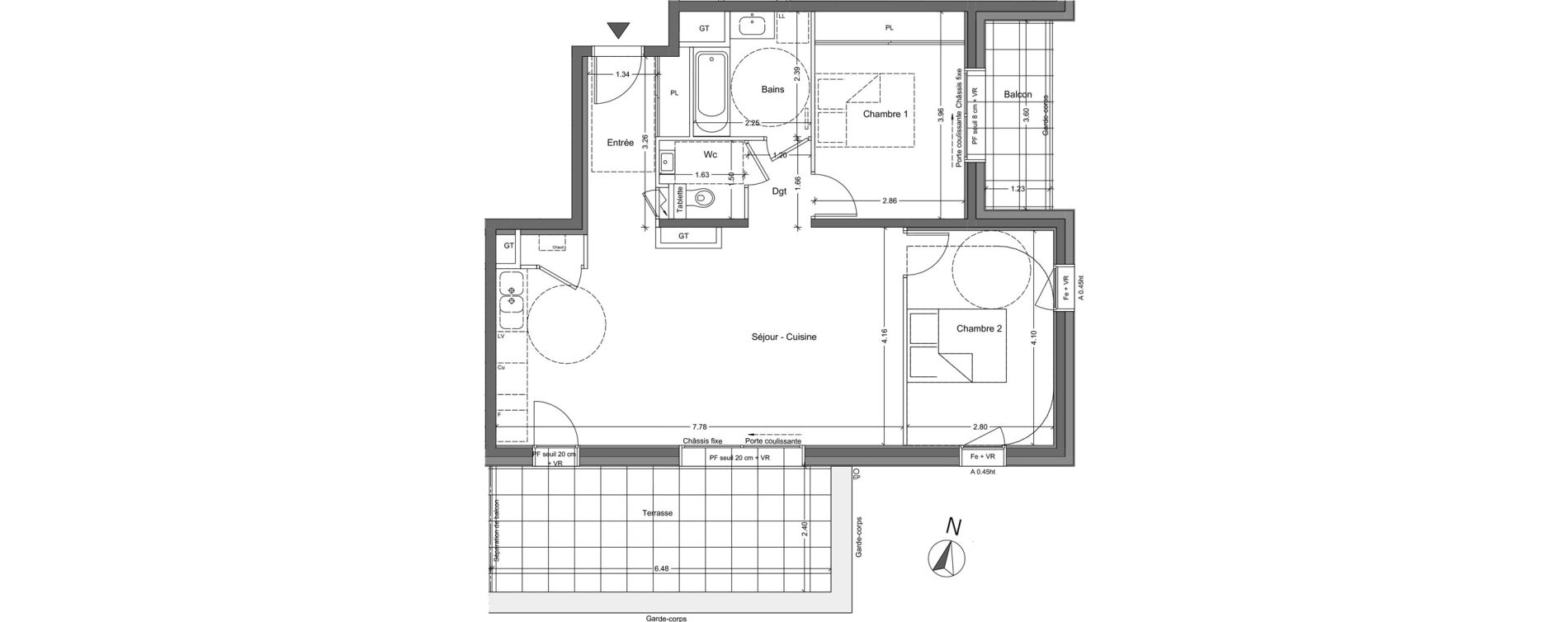 Appartement T3 de 67,94 m2 &agrave; Bruy&egrave;res-Le-Ch&acirc;tel La croix de l'orme