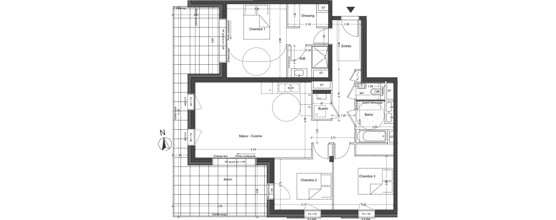 Appartement T4 de 83,22 m2 &agrave; Bruy&egrave;res-Le-Ch&acirc;tel La croix de l'orme