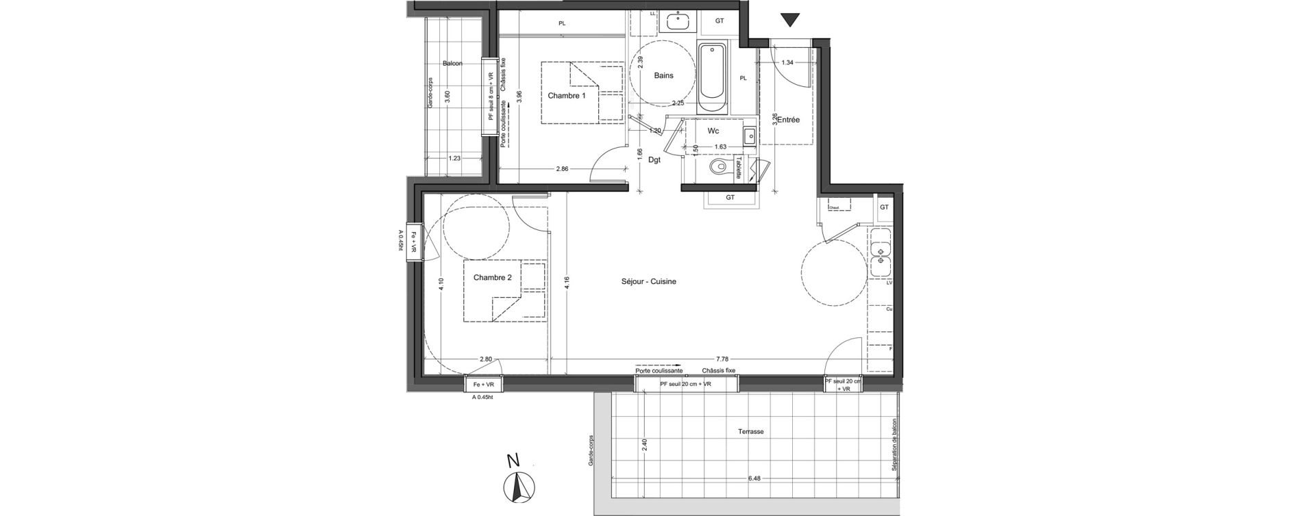 Appartement T3 de 67,94 m2 &agrave; Bruy&egrave;res-Le-Ch&acirc;tel La croix de l'orme