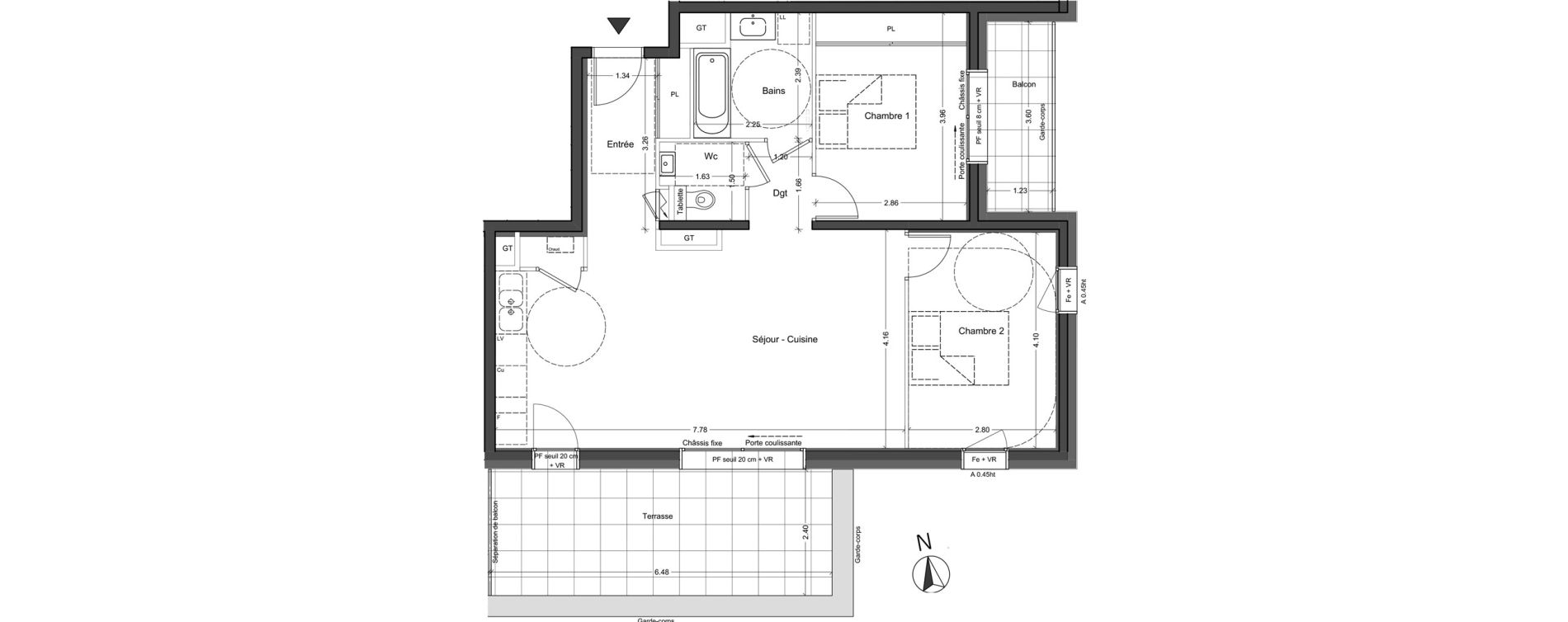 Appartement T3 de 67,94 m2 &agrave; Bruy&egrave;res-Le-Ch&acirc;tel La croix de l'orme