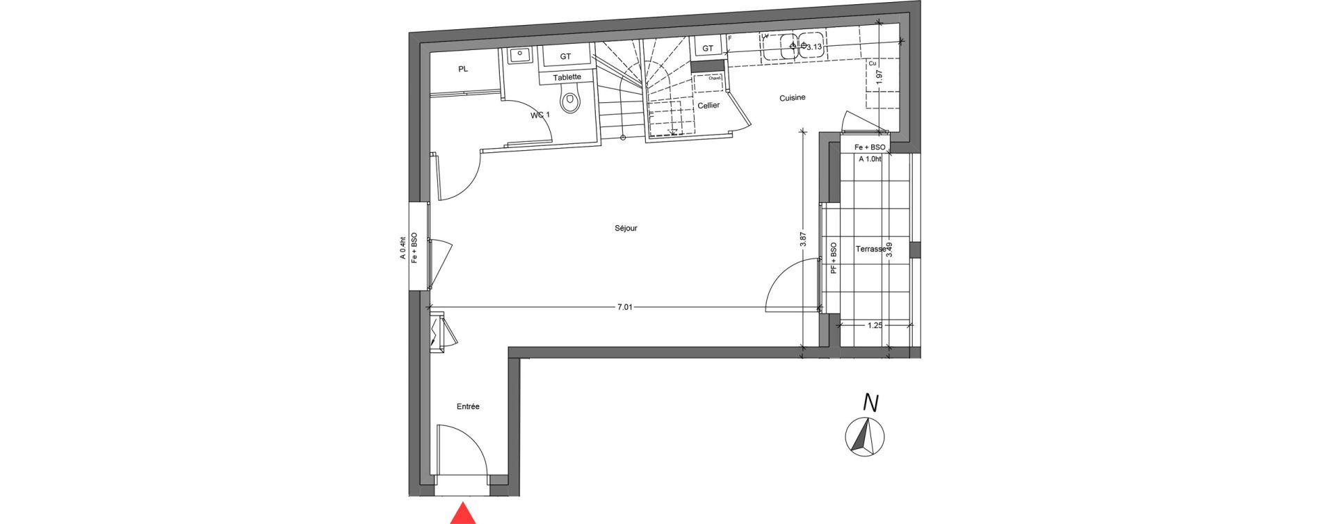 Duplex T4 de 82,29 m2 &agrave; Bruy&egrave;res-Le-Ch&acirc;tel La croix de l'orme