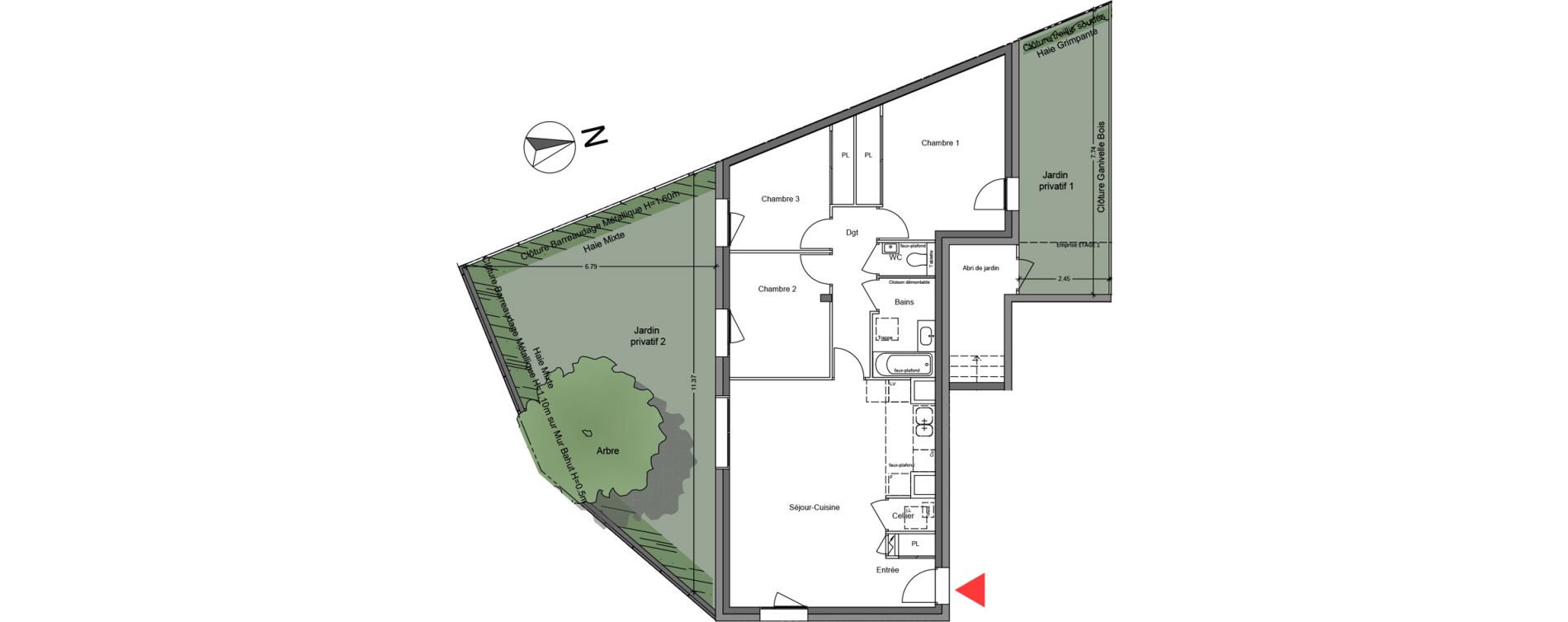 Appartement T4 de 78,23 m2 &agrave; Bruy&egrave;res-Le-Ch&acirc;tel La croix de l'orme