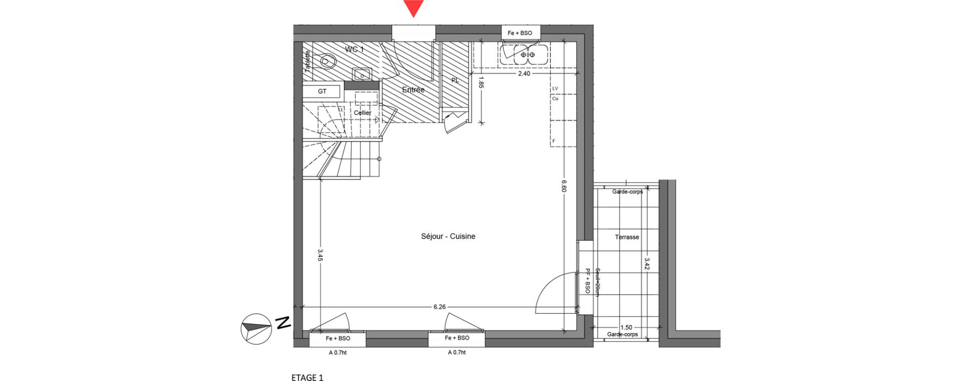 Duplex T4 de 83,20 m2 &agrave; Bruy&egrave;res-Le-Ch&acirc;tel La croix de l'orme