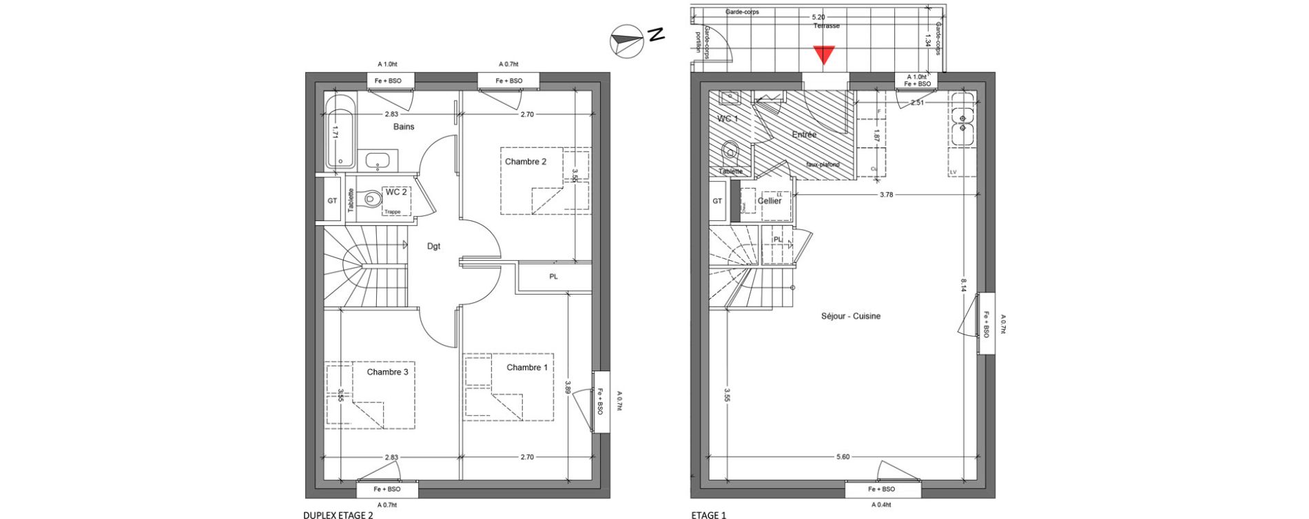 Duplex T4 de 81,94 m2 &agrave; Bruy&egrave;res-Le-Ch&acirc;tel La croix de l'orme